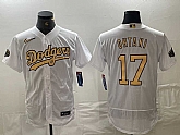 Men's Los Angeles Dodgers #17 Shohei Ohtani White 2022 All Star Stitched Flex Base Nike Jersey,baseball caps,new era cap wholesale,wholesale hats